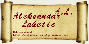 Aleksandar Laketić vizit kartica